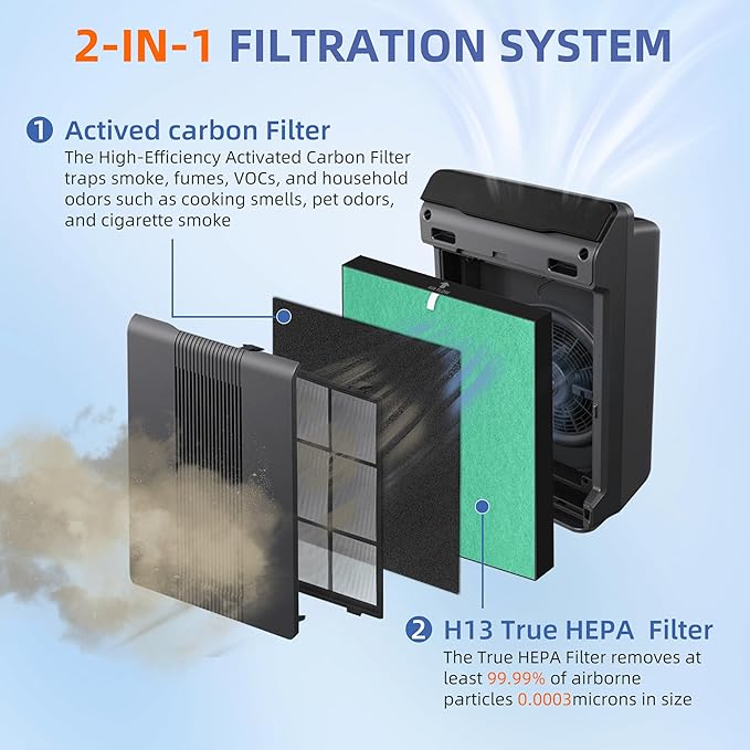 115115 HEPA Toxin Absorber Replacement Filter A for Winix Plasmawave Air Purifier C535 5300 5300-2 6300 6300-2 P300 AM90 C909 9800,H13 True HEPA Size 21 Filters,4 Pack,Green