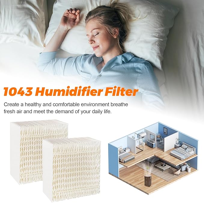 Blutoget 1043 Humidifier Wick Filter 2 Pack Compatible with Essick Air EP9 Series EP9500 EP9700 EP9800 EP9R500 EP9R800 821000 826000 826800 831000 &Bemis Space Saver 800 8000 Series Humidifiers