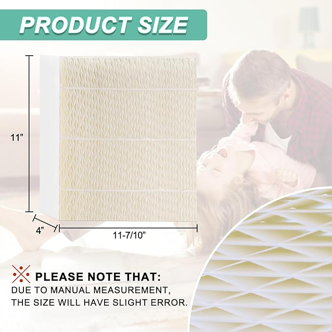 Cenipar 1043 Humidifier Wick Filter Replacement for ES-Sick Air-Care Compatible with EP9500 EP9700 EP9800 831000 821000 826000 826800 and Be-mis Space Saver 800 8000 Series Humidifiers(2 Pack)
