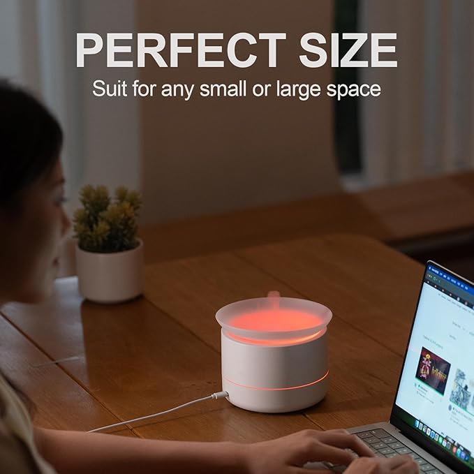 200ML Tabletop Fountain, Atomizing Desktop Fountain & Clouds Mist Essential Oil Diffusers, Aroma Air Aromatherapy Diffuser, Cool Mist Humidifiers, Zen Meditation Illuminated Indoor Relaxation