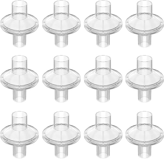12-Pack CPAP Filters, Universal CPAP Inline Filter for CPAP and BiPAP Machines, Compatible with ResMed & Dreamstation Size 22mm & 25mm CPAP Tube, CPAP Supplies