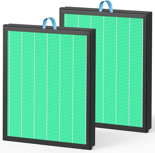 Fil-fresh Vital 100S Replacement Filter, Compatible with LEVOIT Vital 100S Air Purifier, 3-in-1 H13 True HEPA & Activated Carbon, Replace Vital 100S-RF-TX, Green, 2-Pack