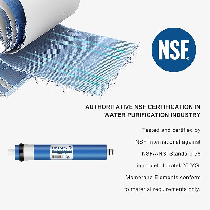 Geekpure 75 GPD Reverse Osmosis RO Membrane Replacement -NSF Certificated (Pack of 25)