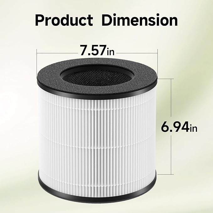 Cayman 608 320 H13 True HEPA Replacement Filters Compatible with Okaysou Cayman 608, Cayman 320 Air Cleaner Purifier, 3-in-1 Filter of True HEPA, Activated Carbon and Fine Pre-Filter, 4 Packs