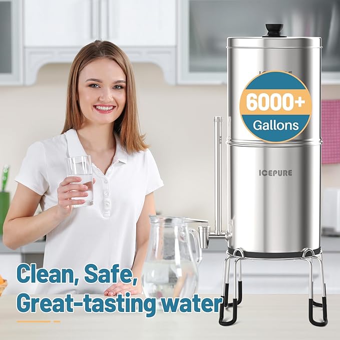 ICEPURE Water Filter Replacement for Berkey® BB9-2 Black Purification Elements, Berkey® Gravity-fed Water Filter System, 2PACK