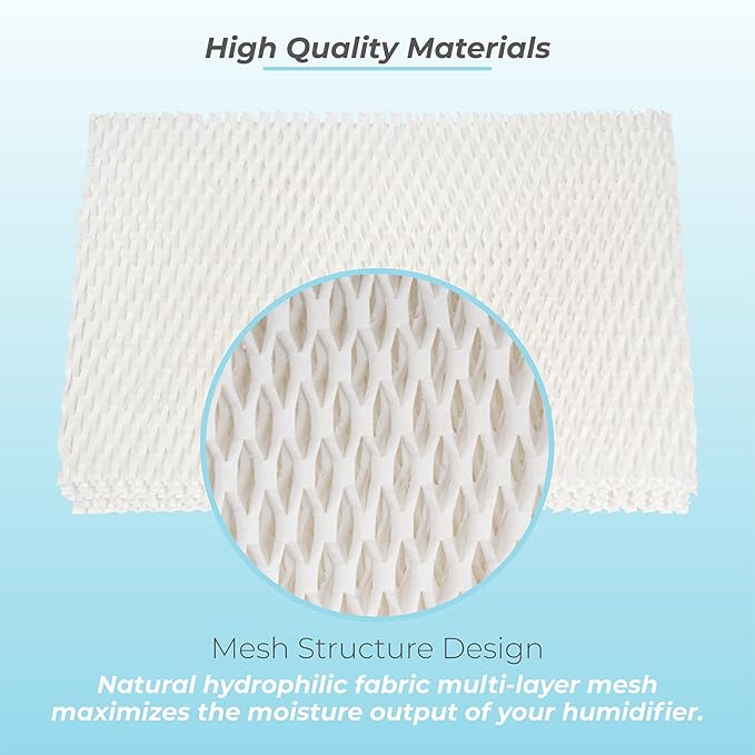 ANTOBLE 4 Pack MD1-0034 Humidifier Wick Replacement Filters Compatible with Vornado EVAP2, EVAP40, EV100, EV200, EVDC300, EVDC500, EVDC505 Evaporative Humidifiers