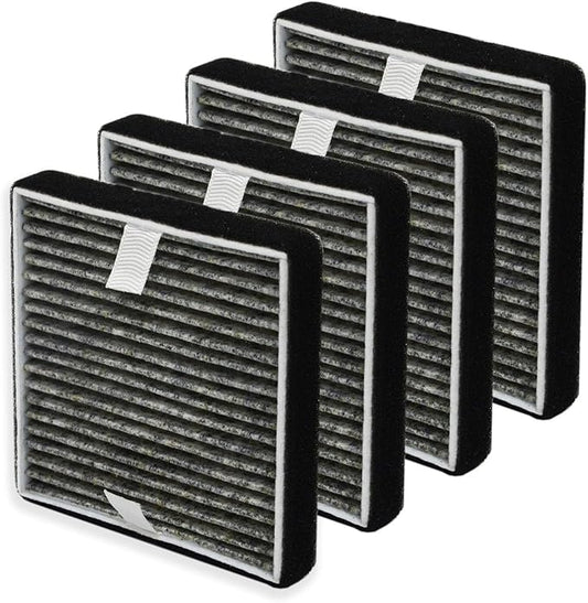 PUREBURG FRF105 Replacement Filters Compatible with Febreze OdorGrab FHT150W Air Cleaner T Filter,4-Pack HEPA Activated Carbon Odor Reducer Air Clean