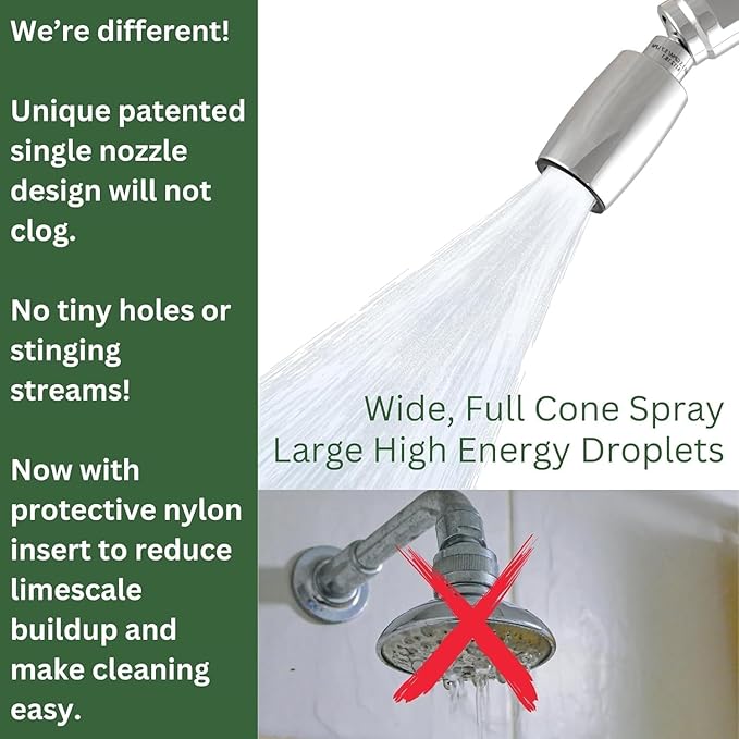 High Sierra Showerheads® - CLASSIC™ Solid Metal 2.0 GPM Award Winning, High Pressure Shower Head, Patented Nozzle Never Clogs - Oil Rubbed Bronze Finish