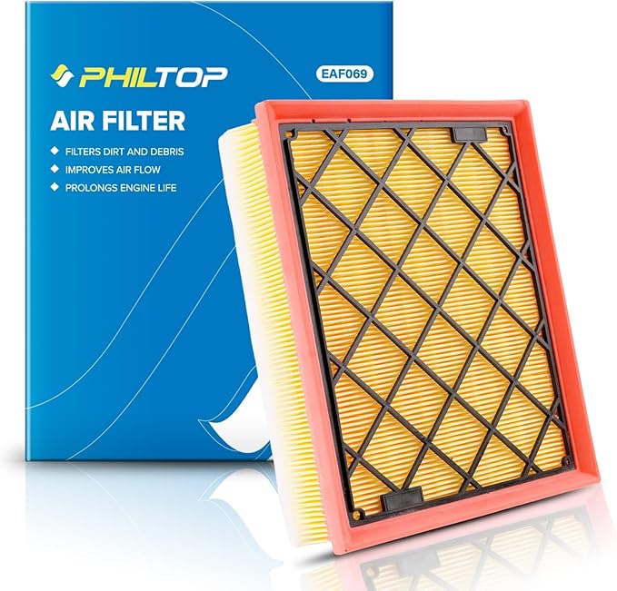 PHILTOP Engine Air Filter CA11480 Replacement for Ford Fusion 2013-2020, Edge 2015-2024, GT 2017-2022 & Lincoln Continental 2017-2020, MKX 2016-2018, MKZ 2013-2020, Nautilus 2019-2023