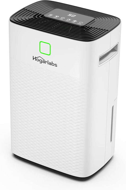 50 Pint Smart Dehumidifiers for Home and Basements, with 3 Working Modes, Overflow Protection, and Auto Shut off Restart. Ultra Silent Dehumidifier with Drain Hose and Digital Control Panel.