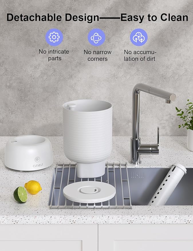 CLEVAST Smart Humidifier for Bedroom, 3L Top Fill Cool Mist Ultrasonic Air Humidifiers with Essential Oil Diffuser, Ultra Quiet for Baby Nursery, Plants, Home, Office (3 Liters Smart Version)