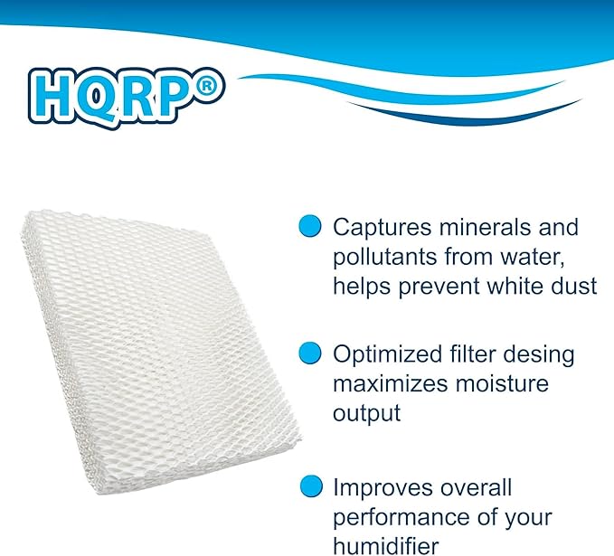 HQRP 2-Pack Wick Filter Compatible with Vornado MD1-0034 Replacement EV100, EV200, EVDC300, EVDC500, Evap2, Evap40 Evaporative Humidifiers