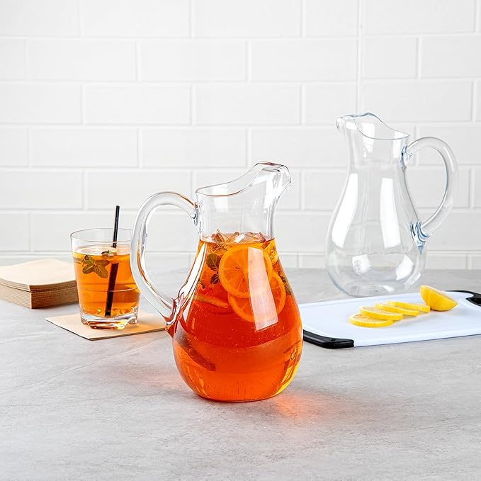 Bev Tek 57 Ounce Water Pitcher, 1 Heavy-Duty Water Jug - Dishwashable, Shatterproof, Clear Polycarbonate Beverage Serveware, For All Kinds Of Beverages - Restaurantware