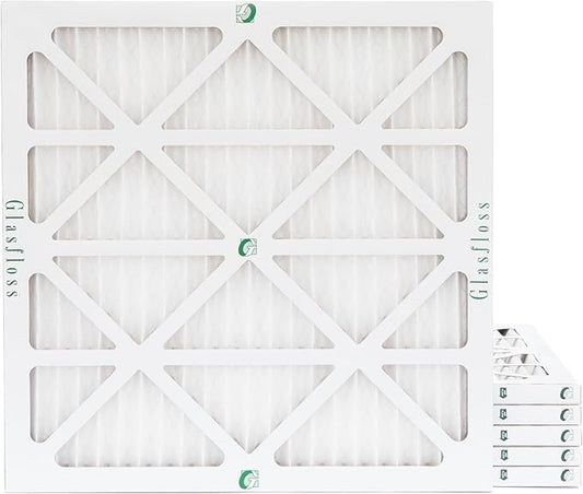 Glasfloss ZL 20x21x1 MERV 10 (FPR 5-6) AC Furnace Air Filters. (Box of 6). Actual Size: 19-1/2 x 20-1/2 x 7/8