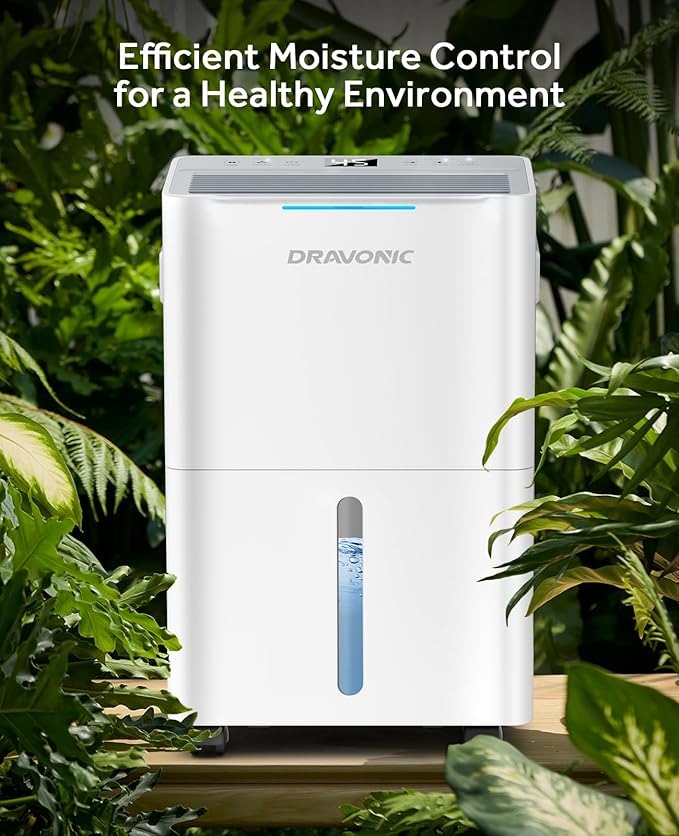 1500 Sq.ft Dehumidifier for Basement, MAX 21 Pints Dehumidifiers for Home with Drain Hose, Smart Humidity Control, 3 Modes for Bedroom and Bathroom, Dry Clothes, 24H Timer (White)
