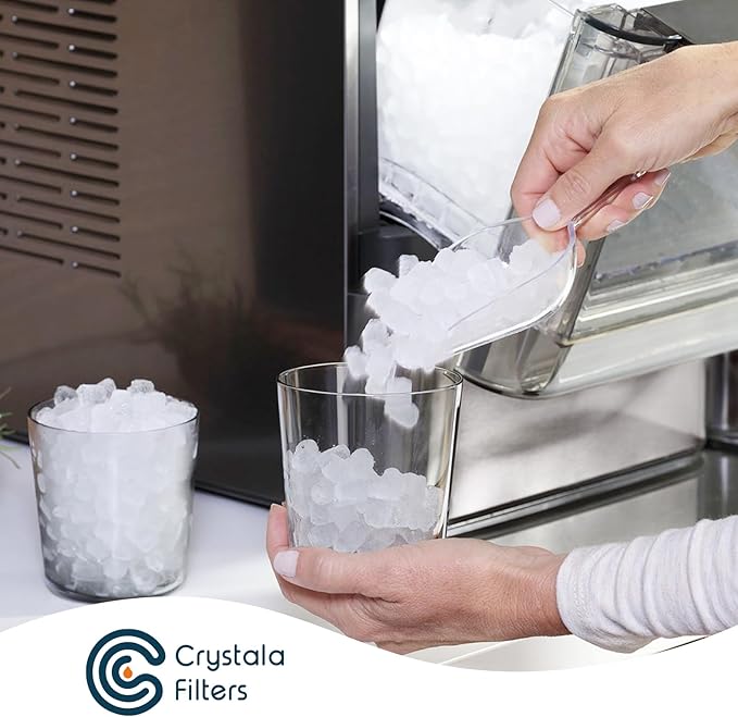 Crystala Filters Replacement for GE Profile Opal Ice Maker Filter, NSF 42 Certified, ge opal ice maker filter, opal ice maker filter replacement Easy Install, 3 Pack