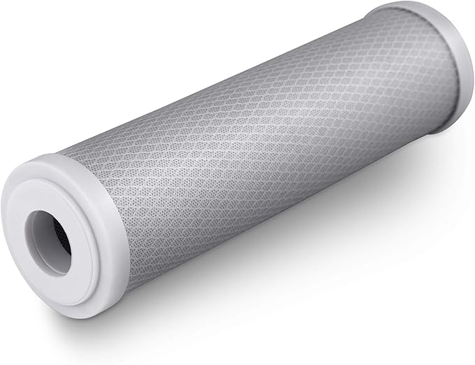 1 Standard Coconut Shell Block Carbon & 1 Four Layers of Filtration Polypropylene Sediment 5 Micron 2.5"x 10" Water Filter Cartridges Universal replacement for Reverse Osmosis & Standard 10” Housing