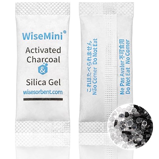 2000Pcs 0.5g Desiccant Deodorizer Sachet, High Absorption Capacity for Moisture & Odor, Food Safe Silica Gel & Coconut Shell Activated Carbon Packs for Storage