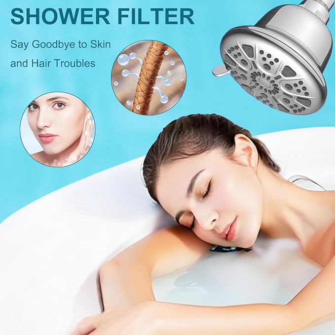 16-stage filter Replacement Fixed Shower Filter Compatible with Cobbe Fixed Filtered Shower heads 2-Pcs