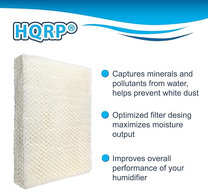 HQRP 2-Pack Wick Filter Compatible with Hunter 35617, 36516, 36517, 36518, 36316, 36317 Cool Mist Humidifiers, 31949 31947 HN1949 Replacement