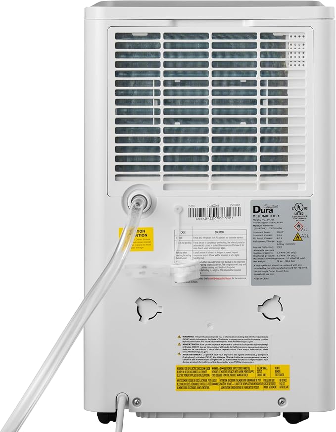 DuraComfort Dehumidifier for Basement,Up to 2500 Sq.Ft Small to Middle Rooms,Max to 35 Pints, Energy Star Certified Dehumidifiers,2024 New Model,White