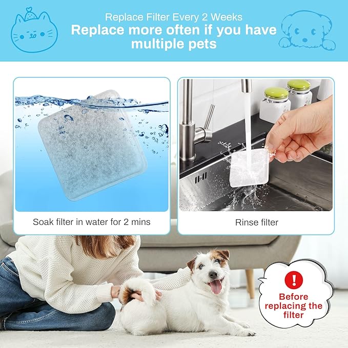 12 Pack Charcoal Replacement Filters for 0.5/1/2.5/4 GAL Gravity Waterer, YOIHABV Cat Fountain Filters, Dog Water Dispenser Filters, Pet Fountain Filter Replacement, Control Chlorine and Odor