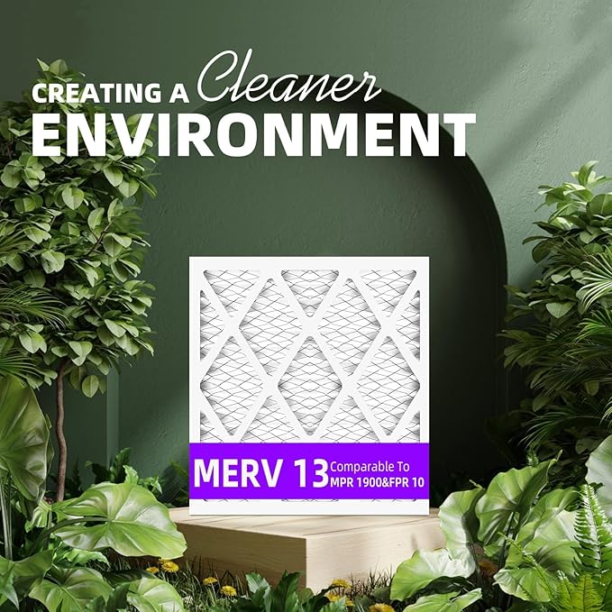 10x30x1 MERV 13 (6-Pack) Air Filter (Actual Size: 9.75x29.75x0.75") MPR 1900 & FPR 10, Furnace Air Filters,10x30x1 air filter