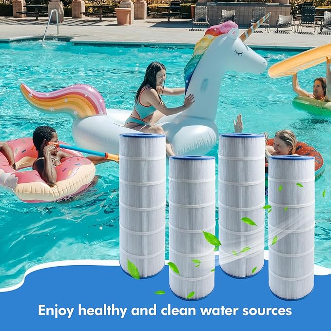 Jandy CL 460 Pool Filter Cartridge (4-Pack) | 460 Sq. Ft | Compatible with Jandy CL 460, CV460, PJAN115, Unicel C-7468, Filbur FC-0810 | High-Performance Trilobal Fabric for Crystal Clear Water