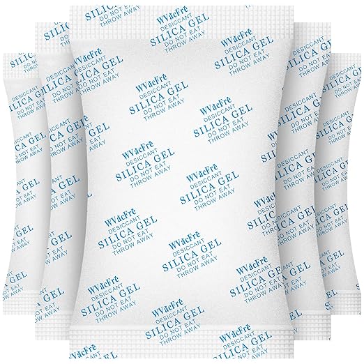 10 Gram(100Packs) Food Grade Moisture Absorber Silica Gel Desiccant Packets for Storage,Desiccant Beads Silica Gel Packs for Moisture Control
