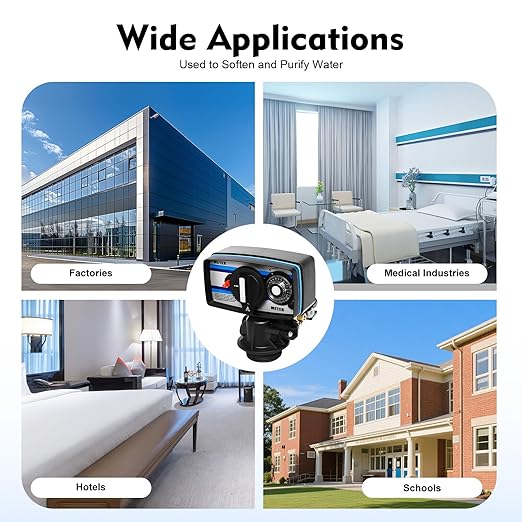 Water Softener Control Valve Head, 5600SM Water Softner System Filter Softening Head for 8-14" Diameter Tank, 110V Automatic Digital Control Valve for Water Softeners