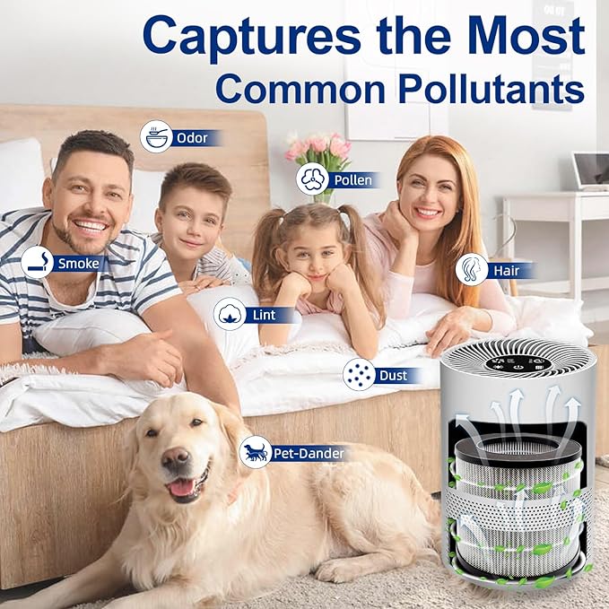 2801 Replacement Filter Compatible with Bissell MYair Personal Air Purifiers 2780 2780A 2780B 2780P and 27809 - Compare to My Air Part 2801-3-in-1 Air Filter and Activated Carbon Filters (2 Pack)