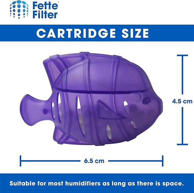 Fette Filter - Universal Humidifier Tank Cleaner Compatible with Drop, Droplet, Adorable, Warm & Cool Mist Humidifiers Tanks and Fish Tanks. Compare to Protec Kaz PC1F - Pack of 4