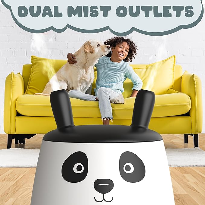 Everlasting Comfort Cool Mist Humidifiers for Bedroom 2.5L - Humidifier Large Room No-Filter, Quiet Air Humidifier for Plants, Allergies, Dry Skin, Congestion, 8 Hr Run Time, Easy Clean