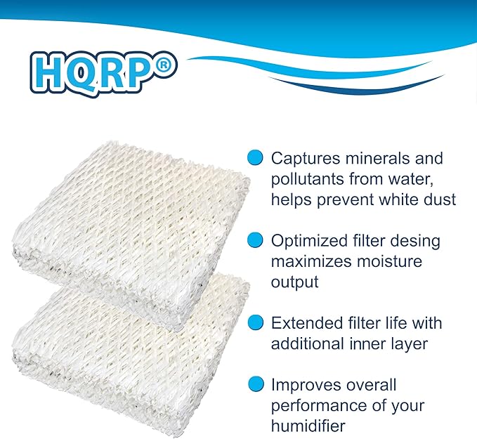 HQRP 2-Pack Humidifier Wick Filter Compatible with Sears Kenmore 14803, 14804, 14103, 14104, 14113, 14114, 14121, 14122 Humidifiers