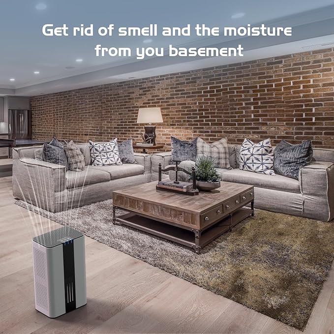 Dehumidifier, COLAZE Dehumidifiers for Home (850 Sq.Ft), 86OZ Water Tank Dehumidifier for Basement Bedroom Bathroom RV Closet, Dehumidifiers with 2 Working Modes, Timer, Auto Shut Off, 7 Colors Light