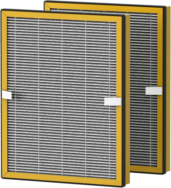 TT-AP002 True HEPA Replacement Filter Compatible with TaoTronics TT-AP002 and VAVA VA-EE008 Air Puri fier, H13 HEPA Filter with Activated carbon, 2-Pack