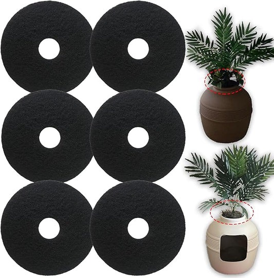 Cat Litter Box Replacement Carbon Charcoal Filters Compatible with Hidden Cat Litter Box（ 6PCS ） - Activated Carbon Charcoal Filters for Cat Litter Box, Absorbing Odor, Keep Home Fresh