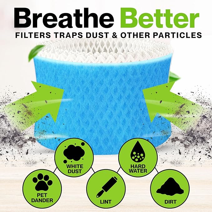Durabasics 4 Pack of Premium Humidifier Filters Compatible with Honeywell Humidifier Filters HAC-504, HAC-504AW & Honeywell Filter A | Replacement for HCM 350 Filters & Cool Mist Humidifiers