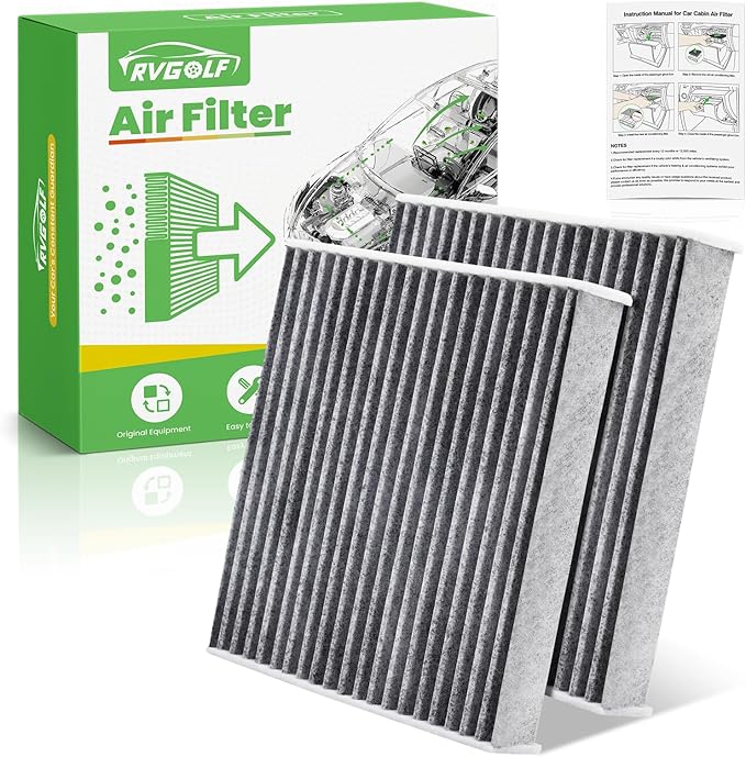 2-Pcs Cabin Air Filter for Honda Accord, Civic, CRV, HRV, Clarity, CRZ, Insight, Odyssey, Fit Acutra MDX, RDX, TLX, INTEGRA Car Replacement for CF11182 CP182 Essential Automotive Accessories