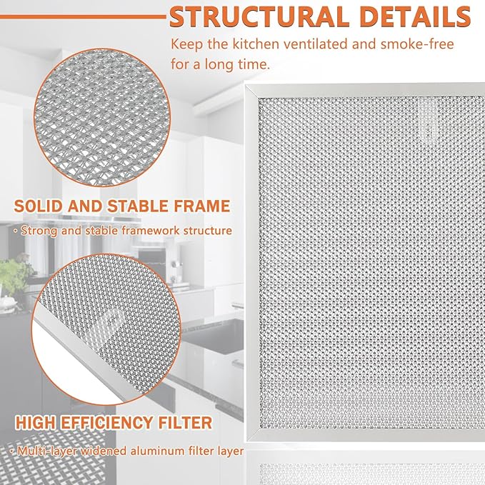 1 Pack S99010467 Range Hood Filter Replacement 5 Layer Aluminum Mesh Hood Grease Filter Fit for Broan Range Hood Filter BXT1 &Nutone AR1 series 99010467
