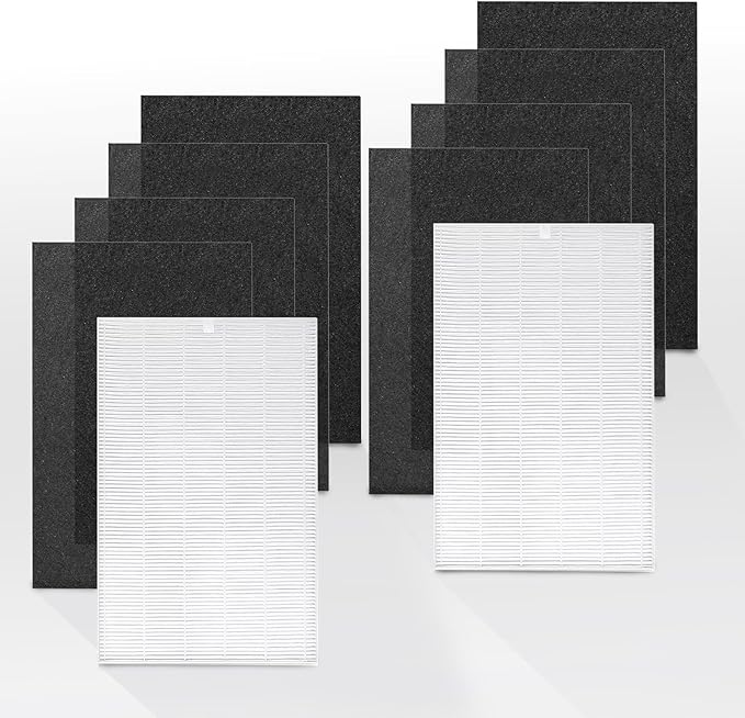 1216L H13 True HEPA Replacement Filter, Compatible with AP-1216L, 2 Stages with H13 True HEPA and Activated Carbon Filter Set (2 Pack)