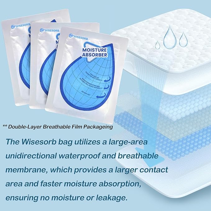 100 Gram 20 Packs Moisture Absorbers, Dehumidifier Bags for Bathrooms, Basements, Rvs, Humidity Packets for Closet