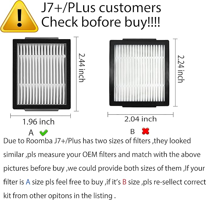 12-Pack Replacement HEPA Filter Compatible for iRobot Roomba Combo i,e,j Series:E5 E6 i1 i3 i4 i5 i6 i7 i8 J5 J6 J8 J9 And All Plus Versions NOT for Combo J7/9 10 Max