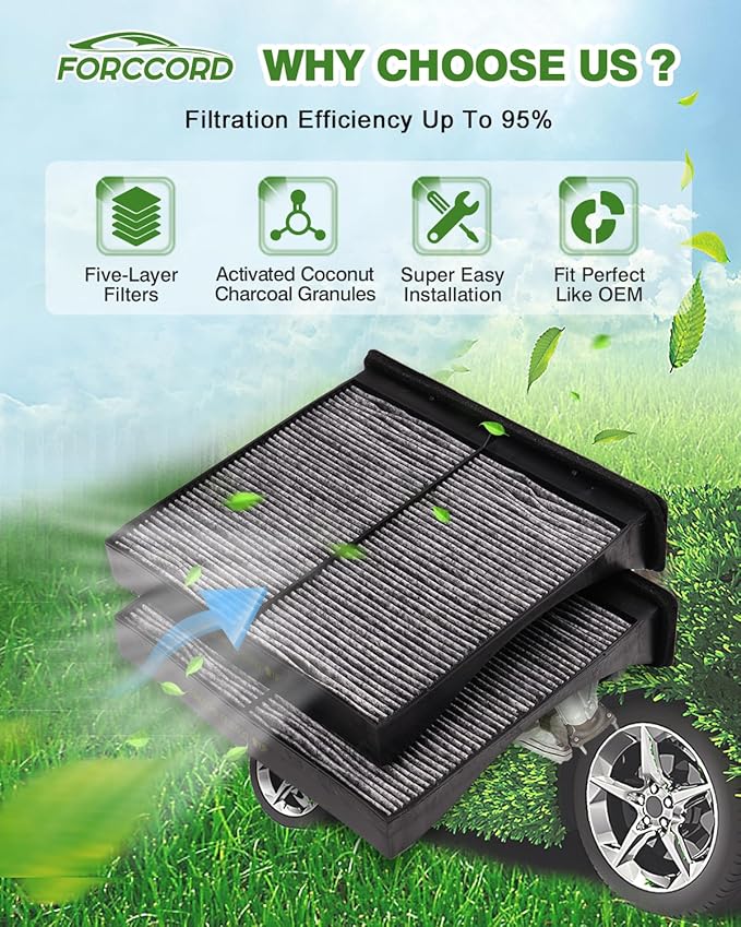 Cabin Air Filter and Engine Air Filter Fit for Forester (09-18), Impreza (08-16), XV Crosstrek (13-15),Crosstrek Gas (16-17),WRX (15-21),WRX STI (15-18) Replacement CF10930 16546AA090