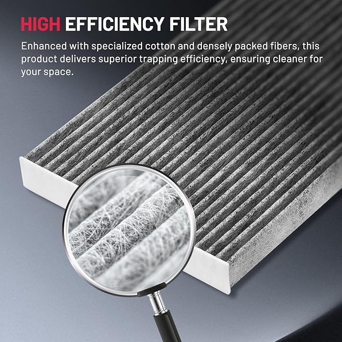 BDFHYK 1PC CF12151 Cabin Air Filter with Activated Carbon Compatible with Hyundai 2015-2019 Sonata, Compatible with Kia 2017 2018 2019 Cadenza