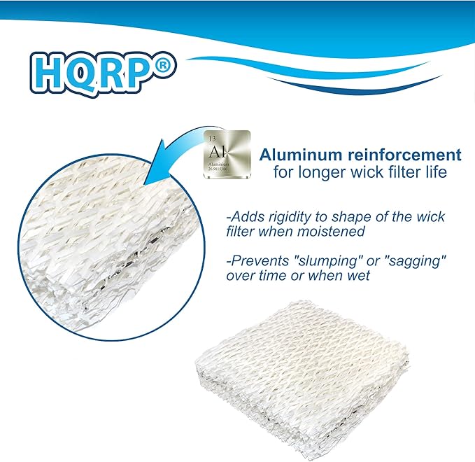 HQRP 2-Pack Humidifier Wick Filter Compatible with Sears Kenmore 14803, 14804, 14103, 14104, 14113, 14114, 14121, 14122 Humidifiers
