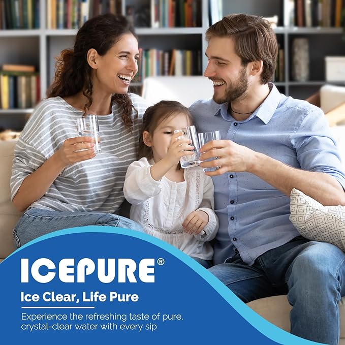 ICEPURE ADQ73613401 Refrigerator Water Filter Compatible with LG LT800P, LT800PC, ADQ736134, ADQ73613402, ADQ75795104, Kenmore 9490, LSXS26326S, LMXC23746S, LMXC23746D, LSXS26366S, RWF3500A, 3 PACK