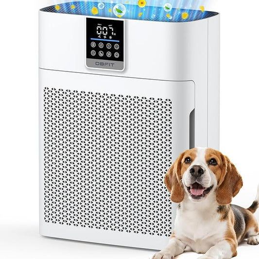 Air Purifiers for Home Large Room up to 2180 Sq Ft, DBFIT HEPA Air Purifier with Washable Nylon Pre-Filter, PM2.5 Air Quality Sensor, Aroma, Air Cleaner for Pet Hair, Odor, Smoke, Dust, Pollen AP2410
