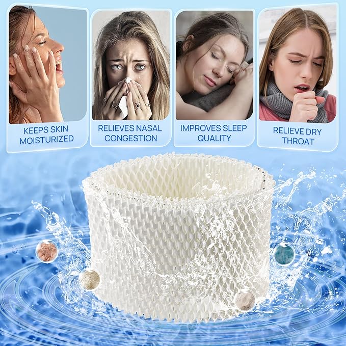 PWF2 Humidifier Filter Replacement for Vicks V3500 V3100 V3600 V3900 V3700 VEV320 & Kaz 3020 Cool Mist Humidifiers, Pack of 6