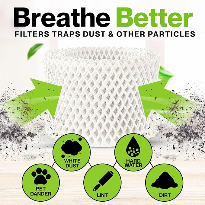 Durabasics 4 Pack of Premium Humidifier Filters Compatible with Honeywell Humidifier Filters HAC-504, HAC-504AW & Honeywell Filter A | Replacement for HCM 350 Filters & Cool Mist Humidifiers